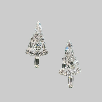 Diamonte Christmas Tree Earrings