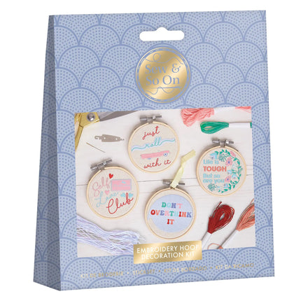 Sew & So On Embroidery Craft Stitch Kit - Slogans