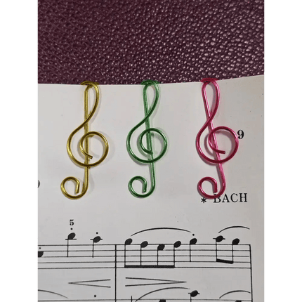 20 Treble Clef Musical note Paper clips