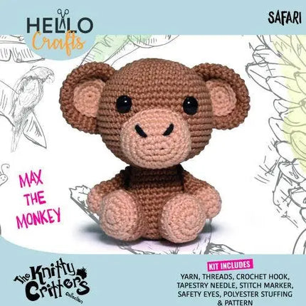 Knitty Critters - Safari crochet kit - Max The Monkey