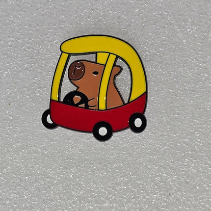 Capybara Pin Badges - various designs Car