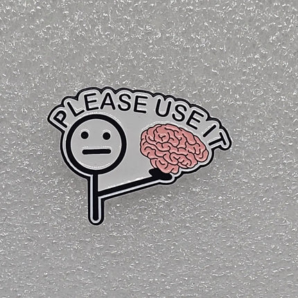 Funny Pin Badges - Various Designs Brain