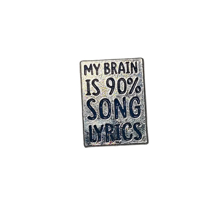 Music themed pin badges Lyrics