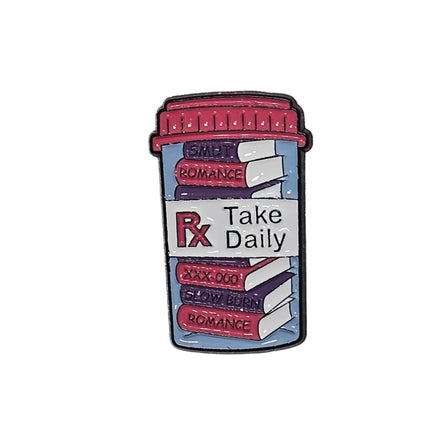 Book themed Pin Badges - various designs Take Daily