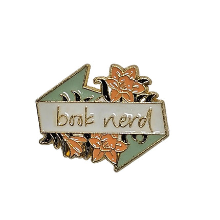 Book themed Pin Badges - various designs Book Nerd