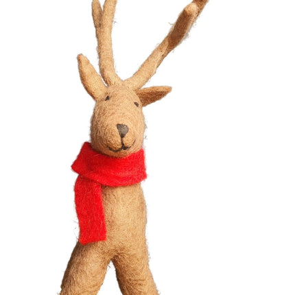 Handmade Felt Standing Reindeer