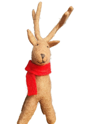 Handmade Felt Standing Reindeer