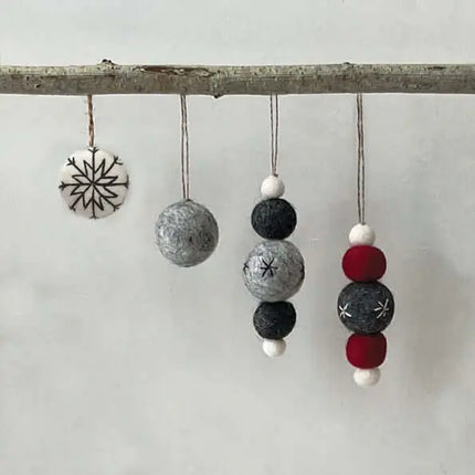 Felt baubles - East of India - Various designs