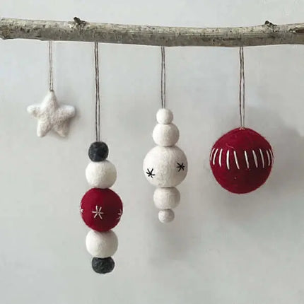 Felt baubles - East of India - Various designs