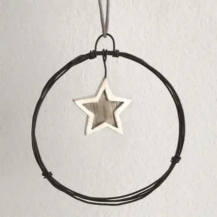 Small rusty wire wreath - Star- East of India