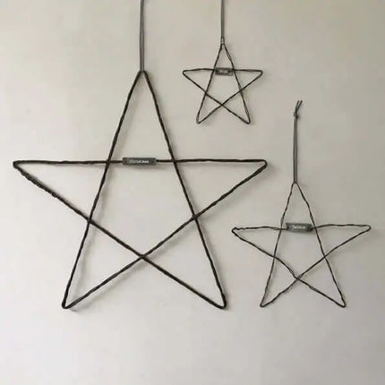 Medium Metal Hanging Star - Twinkle - East of India