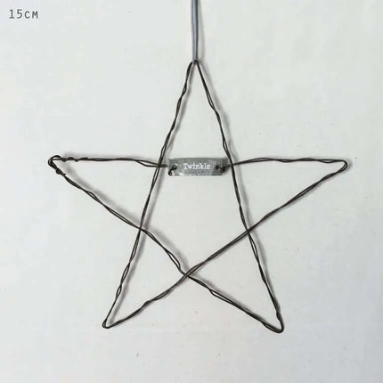 Medium Metal Hanging Star - Twinkle - East of India