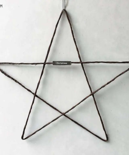 Large Metal Hanging Christmas Star - East of India
