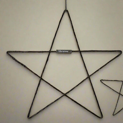 Large Metal Hanging Christmas Star - East of India