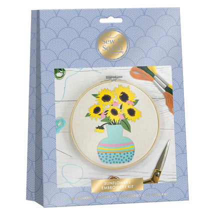 Sew & So On Embroidery Sewing Craft Kit Sunflowers