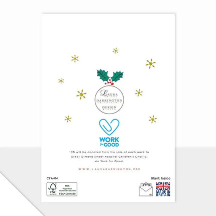 Charity Christmas Card Pack - holly leaves
