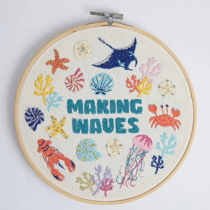 Sew & So On Embroidery Sewing Craft Stitch Kit Waves