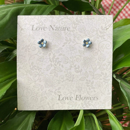 Forget Me Not Blue Flower Mini Stud Earring