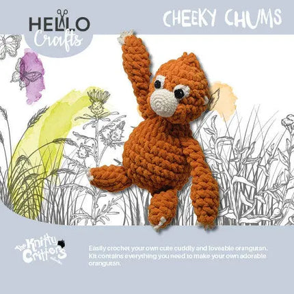 Knitty Critters Cheeky Chums - Orangutan Crochet Kit