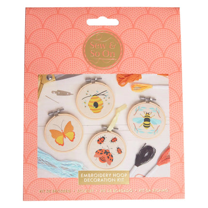 Sew & So On Embroidery Craft Kit - Bees & Bugs