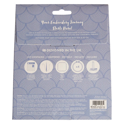 Sew & So On Embroidery Craft Stitch Kit - Slogans