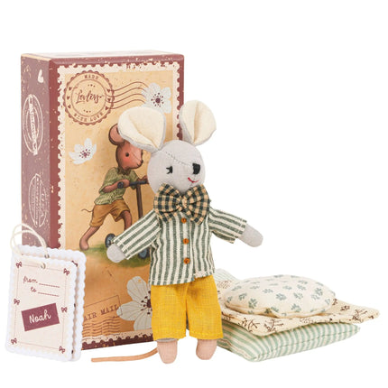 Levlovs Mouse Noah in Stamp Holder Box with Bedding