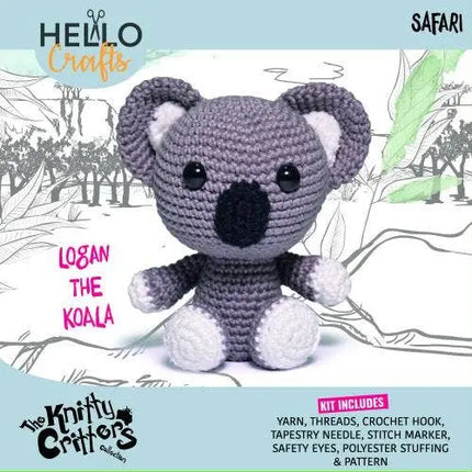 Knitty Critters - Safari crochet kit - Logan The Koala
