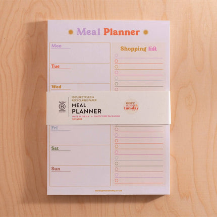 A5 Colourful Meal Planner & Shopping List