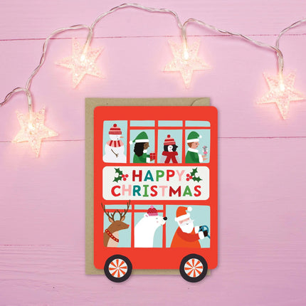 Santa's Holiday Bus Card Christmas