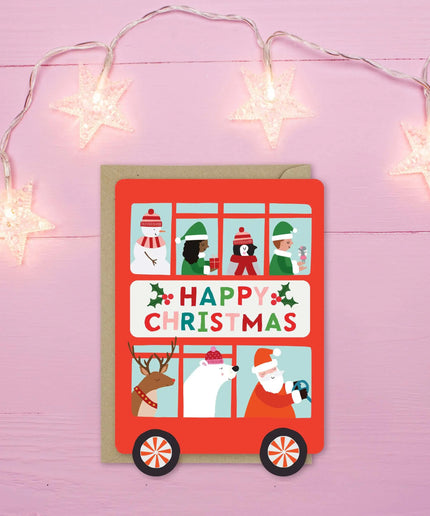 Santa's Holiday Bus Card Christmas