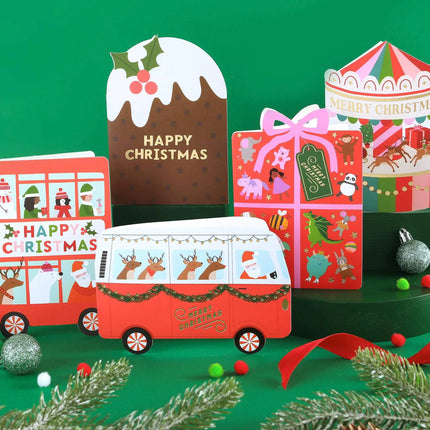 Christmas Fairground Carousel Card Holiday Card