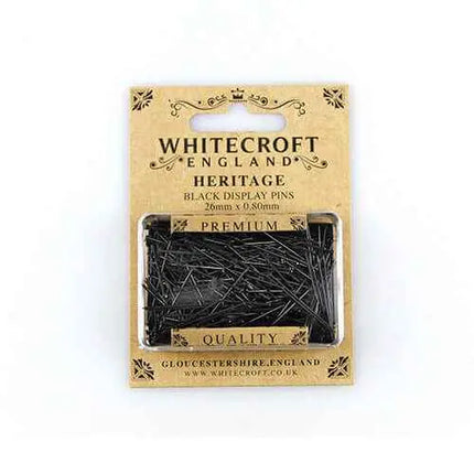Heritage Black Craft Display Straight Pins 26mm x 0.80mm