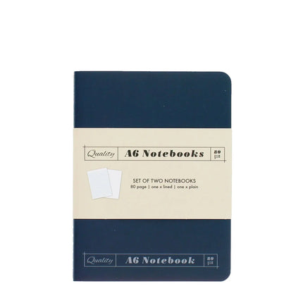 A6 notebooks set of 2 - Orange & blue