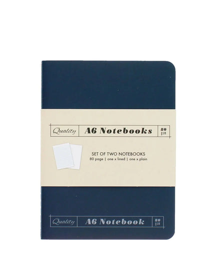 A6 notebooks set of 2 - Orange & blue