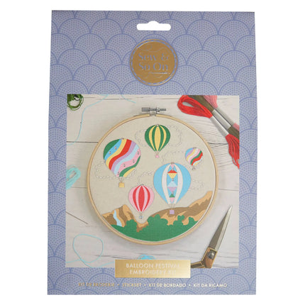Sew & So On Embroidery Sewing Craft Kit - Balloon Festival