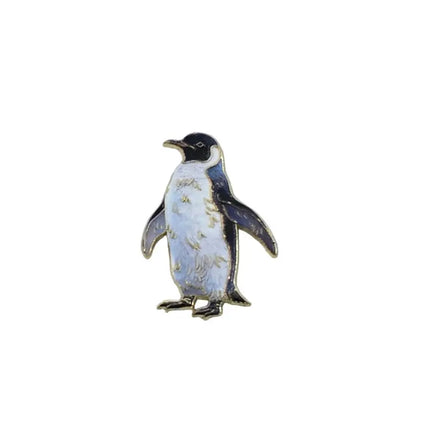 Penguin figurine on a white background