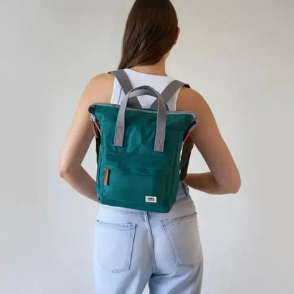 ROKA London: Bantry Backpack in Teal Nylon