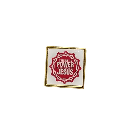 Bible Verses and Christian pin badges Alloy Power in the name