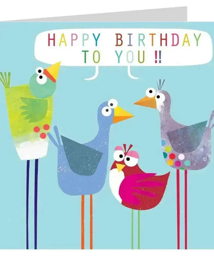 Birthday Birds Greetings Card
