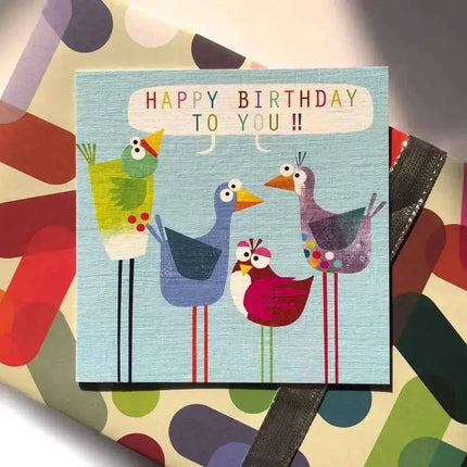 Birthday Birds Greetings Card