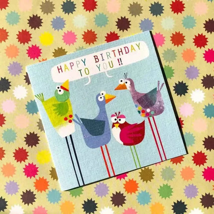 Birthday Birds Greetings Card