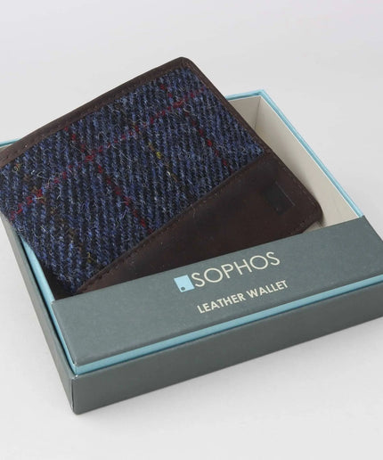 Blue Harris Tweed Wallet - Stylish mens wallet