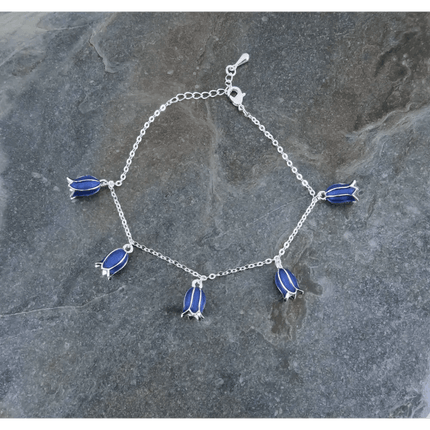 Bluebell Flower Charm Bracelet