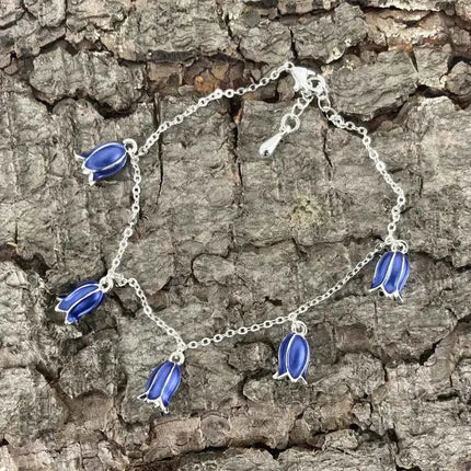 Bluebell Flower Charm Bracelet