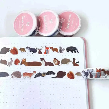 British Mammals Washi Tape