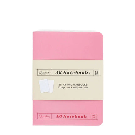 A6 notebooks set of 2 - Different shades of Pink