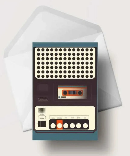 Cassette Recorder Greetings Card