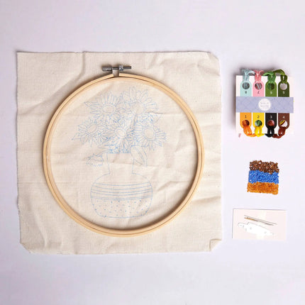 Sew & So On Embroidery Sewing Craft Kit Sunflowers