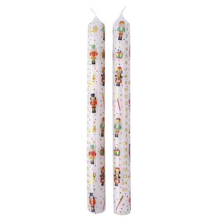 Advent Candles - Pack of 2 - The Nutcracker themed Christmas Candles
