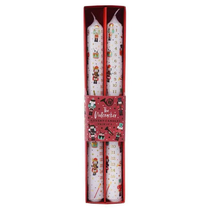Advent Candles - Pack of 2 - The Nutcracker themed Christmas Candles